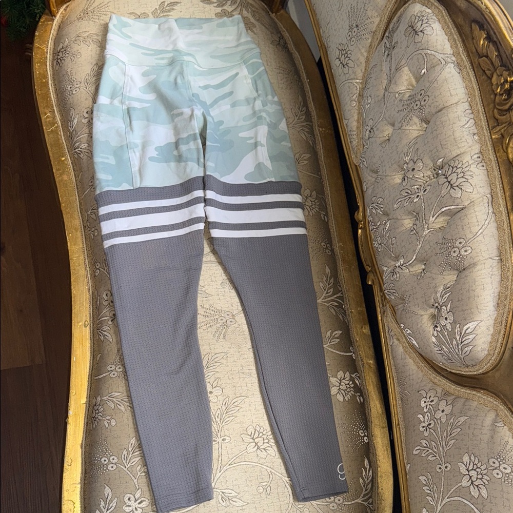 Bombshell Sportswear Gray and Green Camouflage Leggings